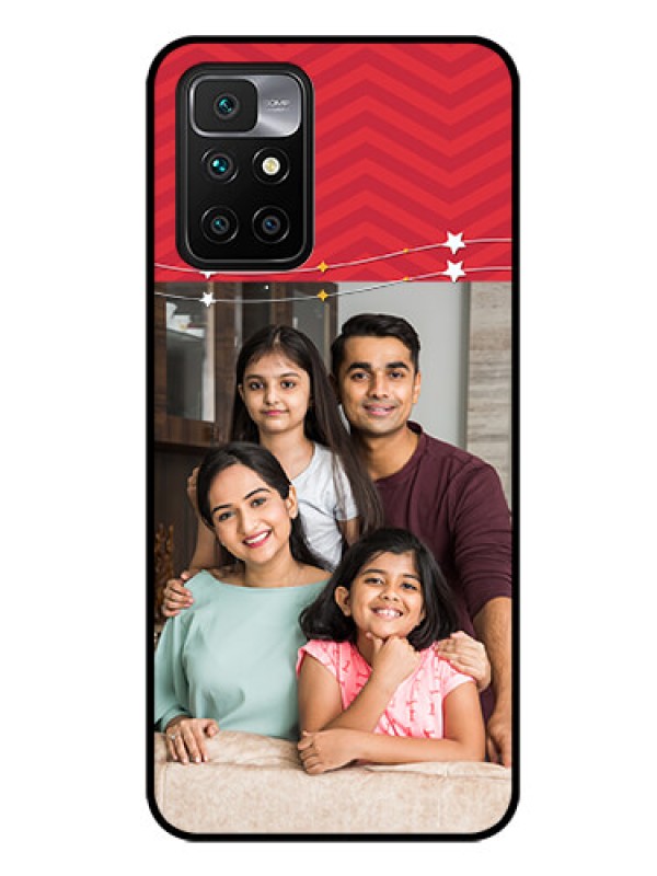 Custom Redmi 10 Prime Personalized Glass Phone Case - Happy Family Design