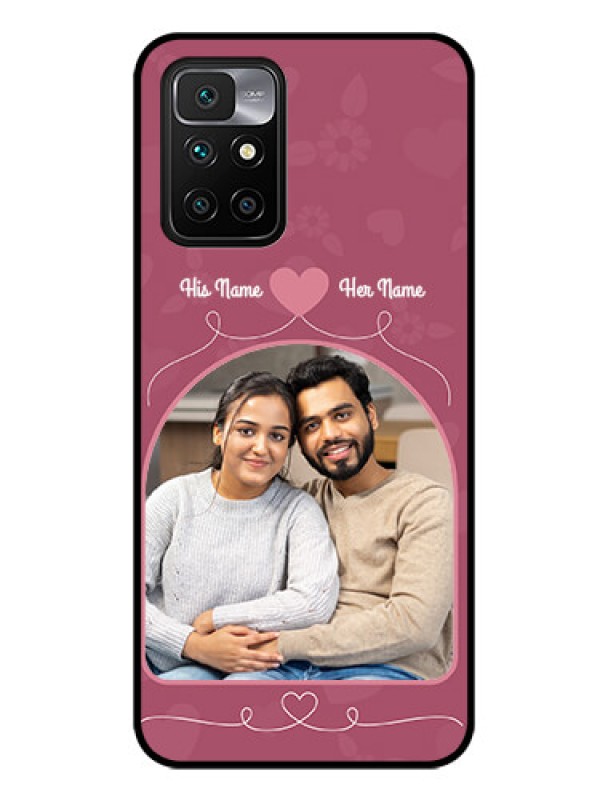 Custom Redmi 10 Prime Photo Printing on Glass Case - Love Floral Design
