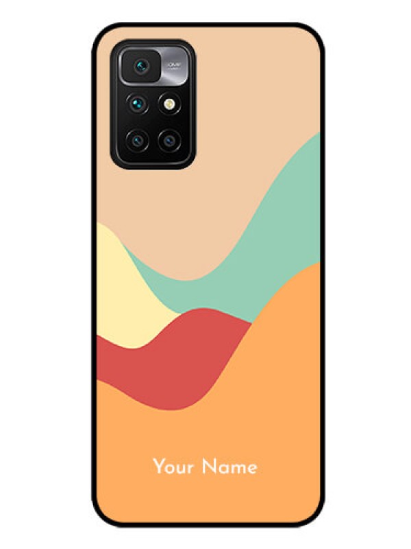 Custom Xiaomi Redmi 10 Prime Personalized Glass Phone Case - Ocean Waves Multi-colour Design