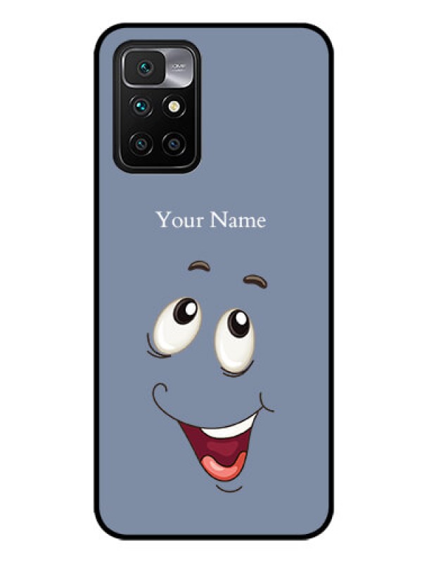 Custom Xiaomi Redmi 10 Prime Photo Printing on Glass Case - Laughing Cartoon Face Design