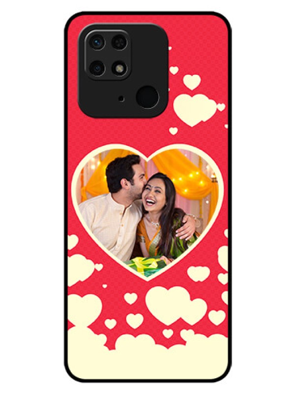 Custom Redmi 10 Custom Glass Mobile Case - Love Symbols Phone Cover Design