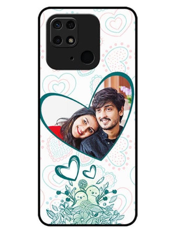 Custom Redmi 10 Photo Printing on Glass Case - Premium Couple Design