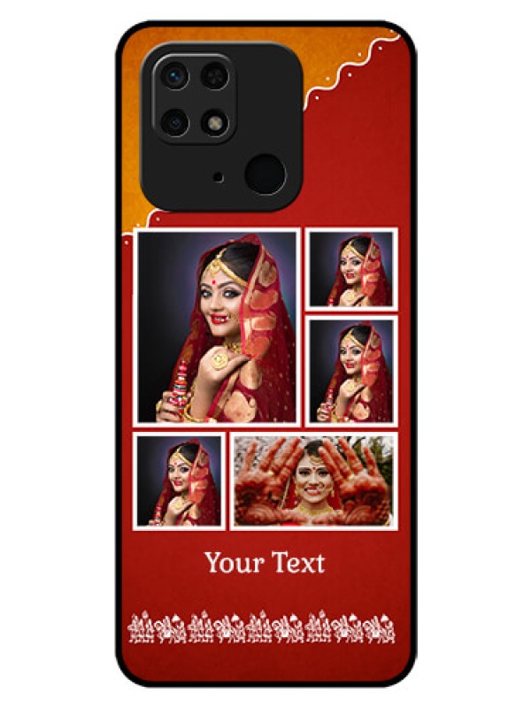 Custom Redmi 10 Personalized Glass Phone Case - Wedding Pic Upload Design
