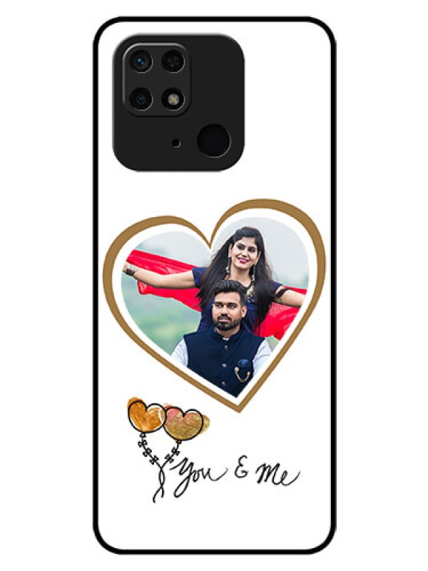 Custom Redmi 10 Custom Glass Mobile Case - You & Me Design