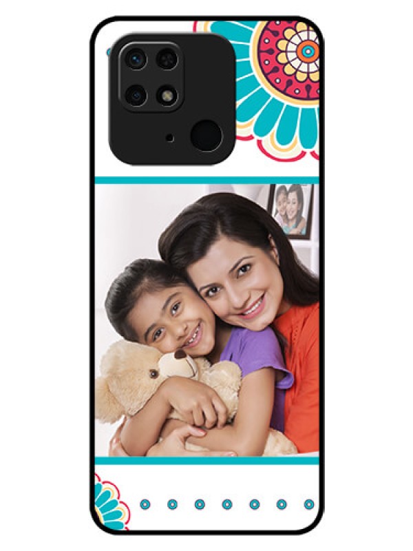 Custom Redmi 10 Custom Glass Phone Case - Flower Design