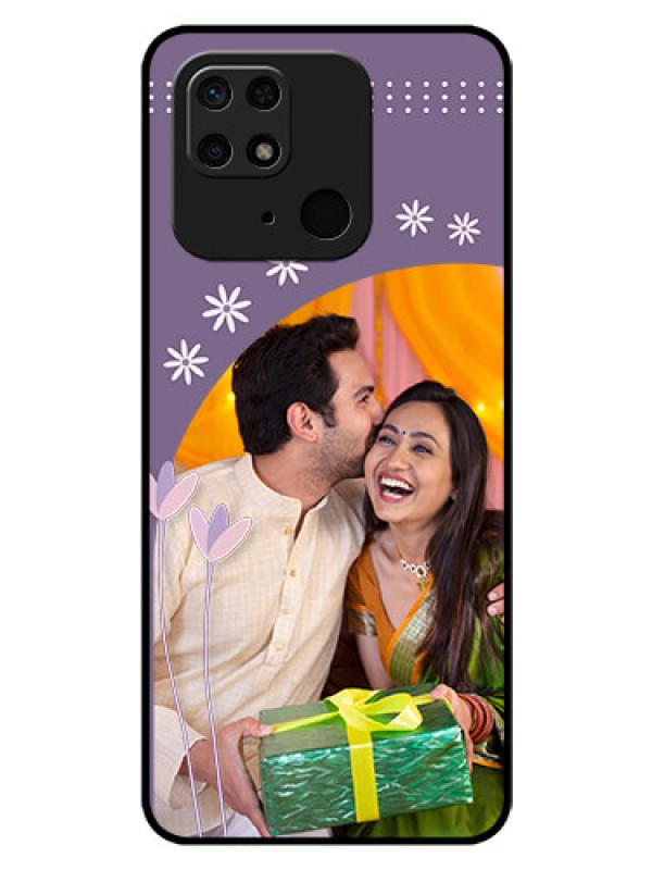 Custom Redmi 10 Custom Glass Mobile Case - Lavender flowers design