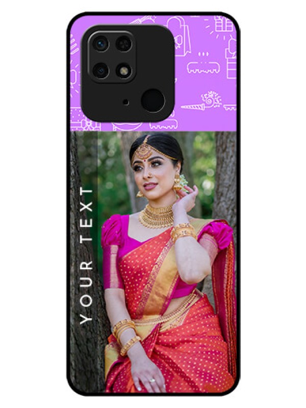 Custom Redmi 10 Custom Glass Mobile Case - Birthday Icons Design