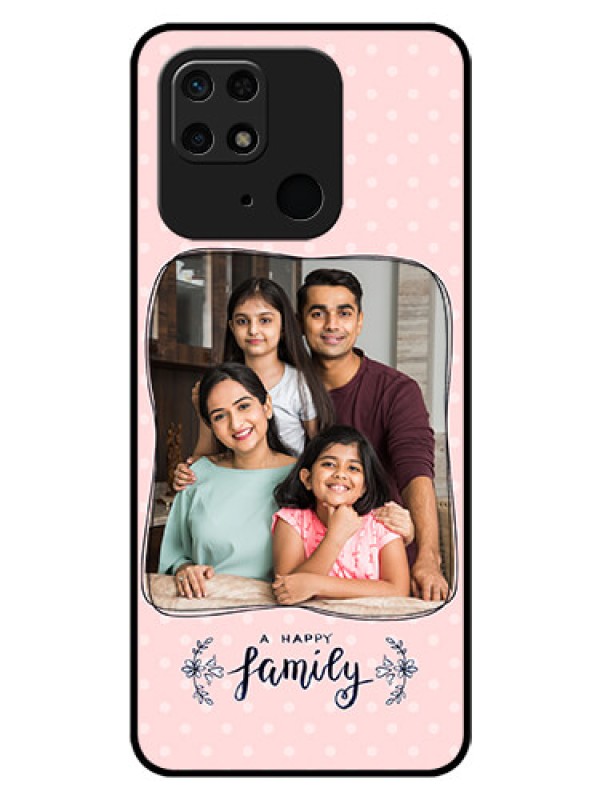 Custom Redmi 10 Custom Glass Phone Case - Family with Dots Design