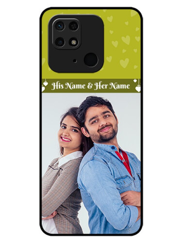 Custom Redmi 10 Custom Glass Phone Case - You & Me Heart Design