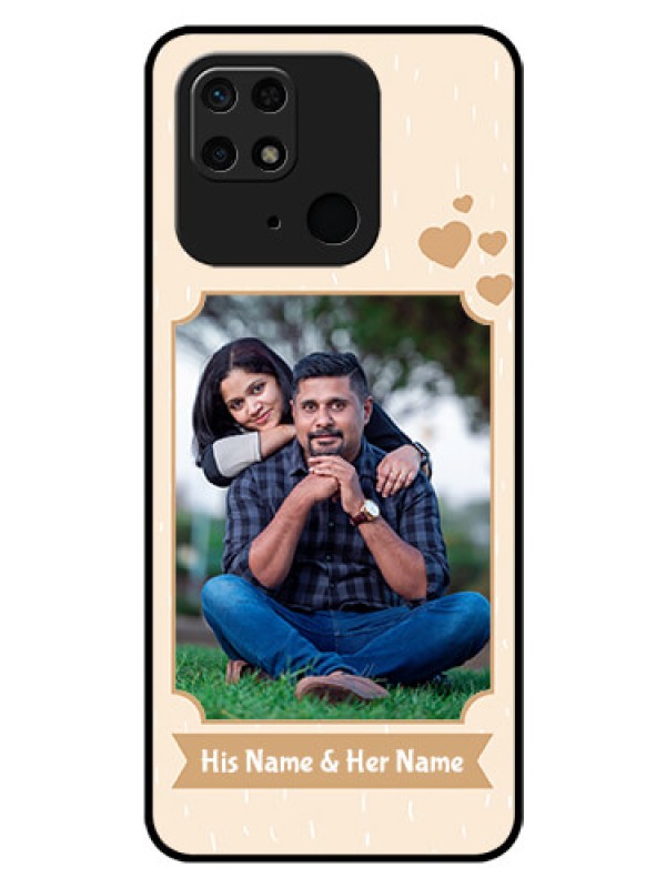 Custom Redmi 10 Custom Glass Phone Case - with confetti love design