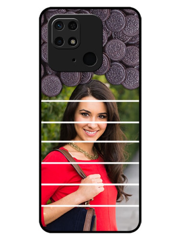 Custom Redmi 10 Custom Glass Phone Case - with Oreo Biscuit Design