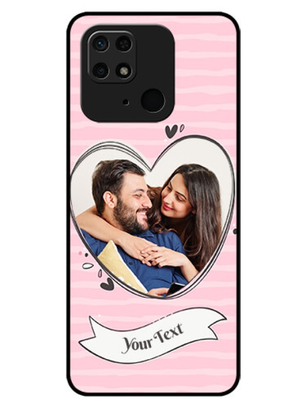 Custom Redmi 10 Custom Glass Phone Case - Vintage Heart Design
