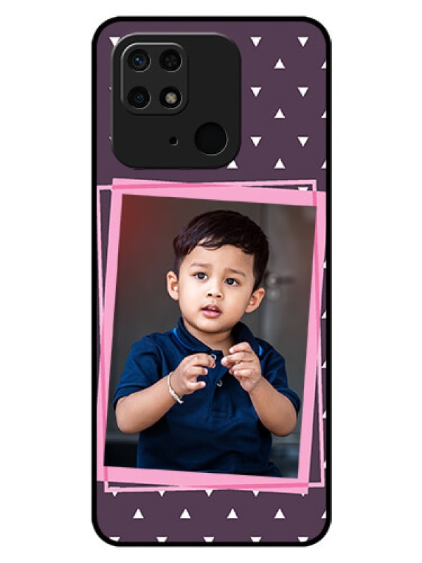 Custom Redmi 10 Custom Glass Mobile Case - Triangle Pattern Dotted Design