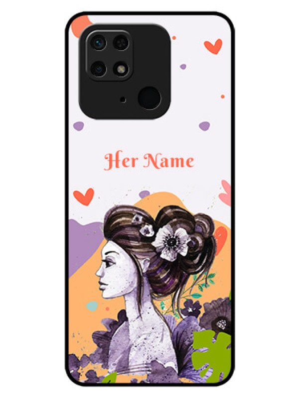 Custom Xiaomi Redmi 10 Personalized Glass Phone Case - Woman And Nature Design