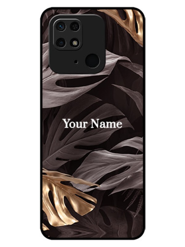 Custom Xiaomi Redmi 10 Personalised Glass Phone Case - Wild Leaves digital paint Design