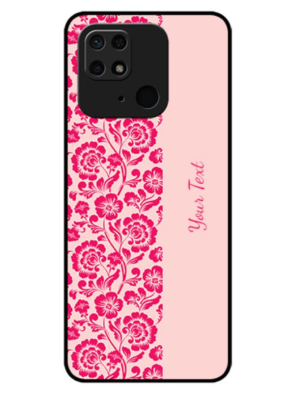 Custom Xiaomi Redmi 10 Custom Glass Phone Case - Attractive Floral Pattern Design