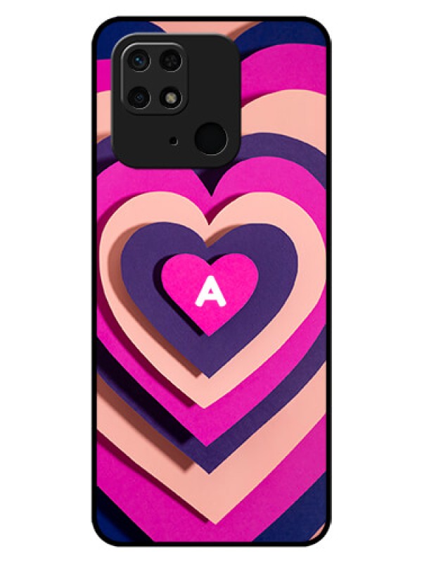 Custom Xiaomi Redmi 10 Custom Glass Mobile Case - Cute Heart Pattern Design