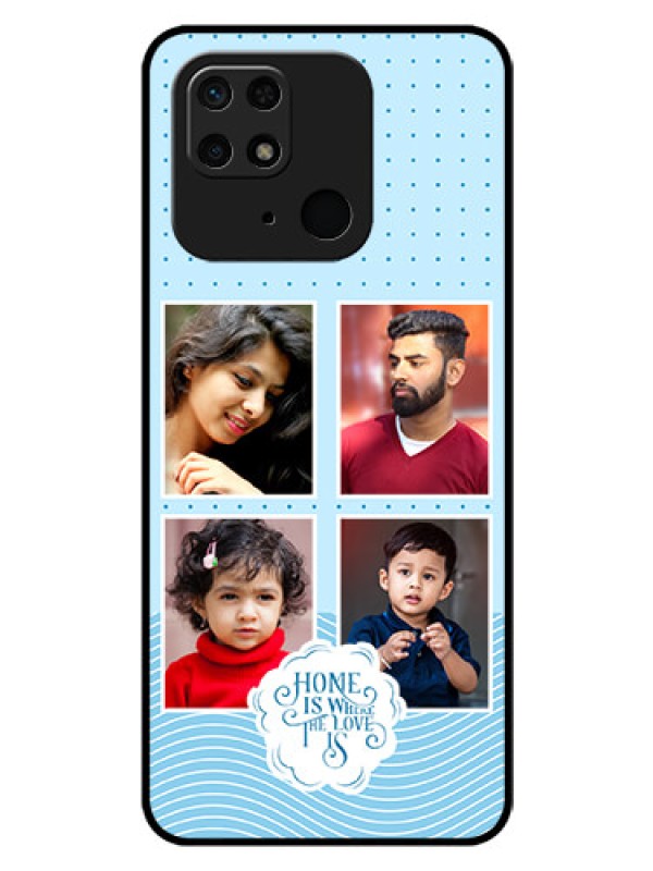 Custom Xiaomi Redmi 10 Custom Glass Phone Case - Cute love quote with 4 pic upload Design