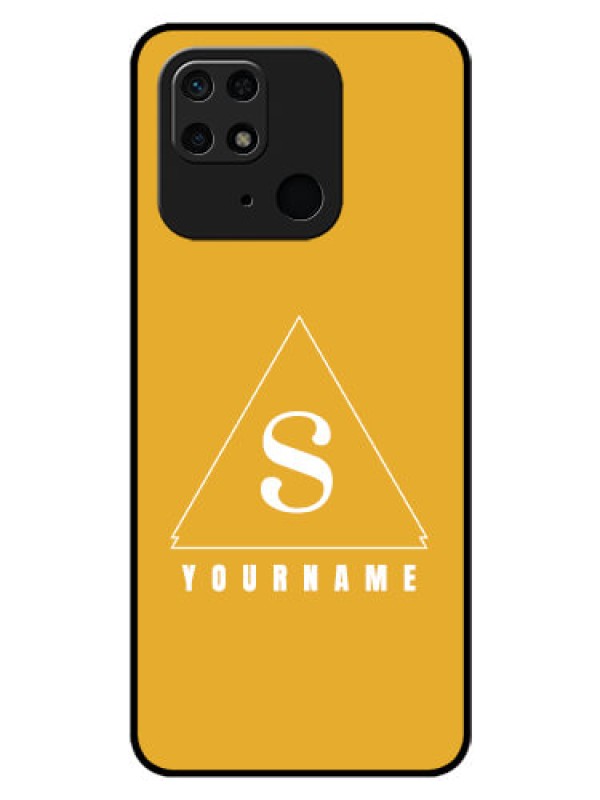 Custom Xiaomi Redmi 10 Personalized Glass Phone Case - simple triangle Design