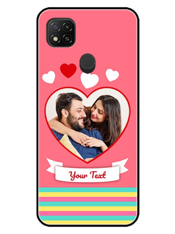 Custom Xiaomi Redmi 10A Sport Photo Printing on Glass Case - Love Doodle Design