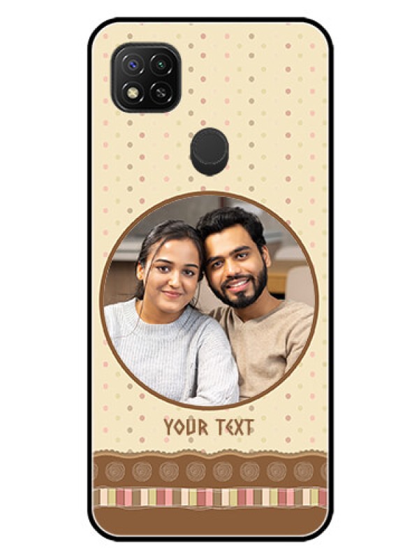 Custom Xiaomi Redmi 10A Sport Custom Glass Mobile Case - Brown Dotted Mobile Case Design