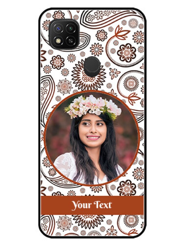 Custom Xiaomi Redmi 10A Sport Custom Glass Mobile Case - Abstract Flower Design