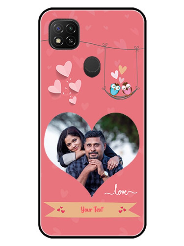 Custom Xiaomi Redmi 10A Sport Personalized Glass Phone Case - Peach Color Love Design