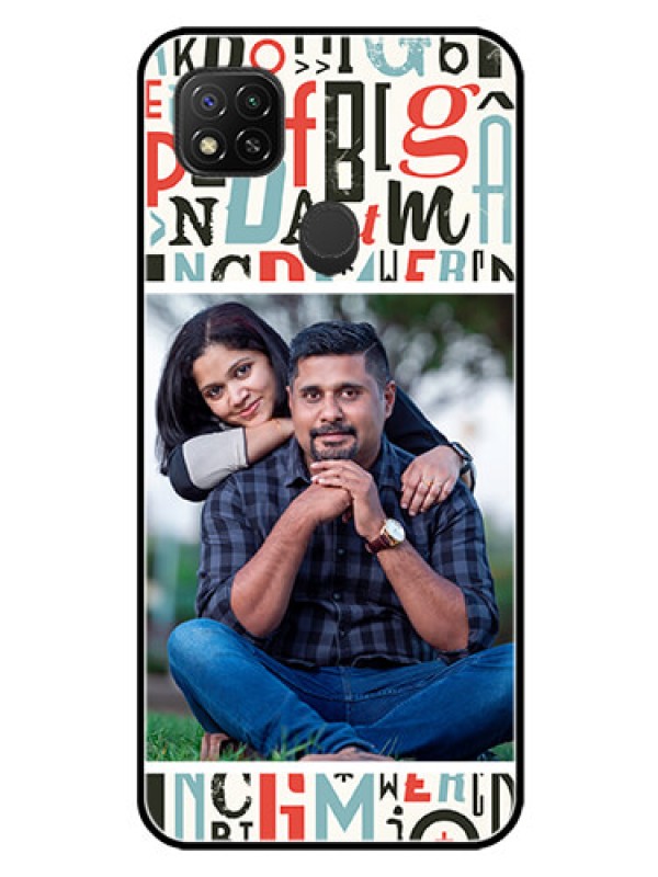 Custom Xiaomi Redmi 10A Personalized Glass Phone Case - Alphabet Design