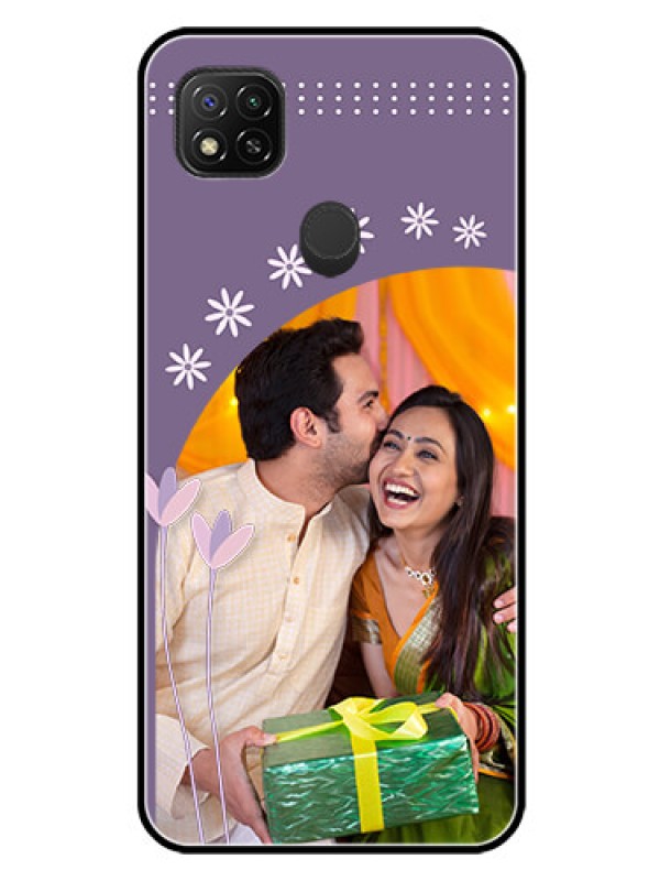 Custom Xiaomi Redmi 10A Custom Glass Mobile Case - Lavender flowers design