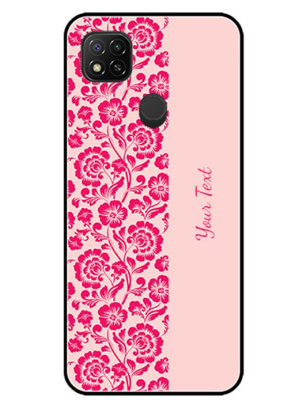 Custom Xiaomi Redmi 10A Custom Glass Phone Case - Attractive Floral Pattern Design
