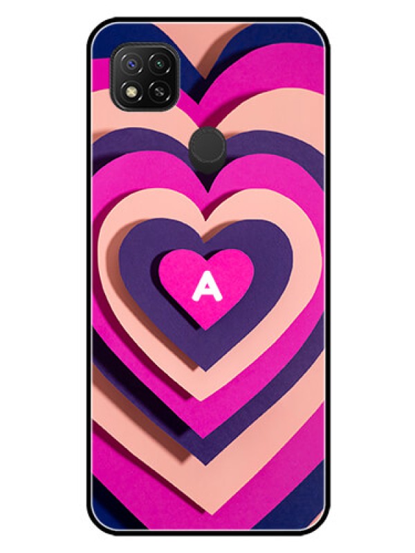 Custom Xiaomi Redmi 10A Custom Glass Mobile Case - Cute Heart Pattern Design