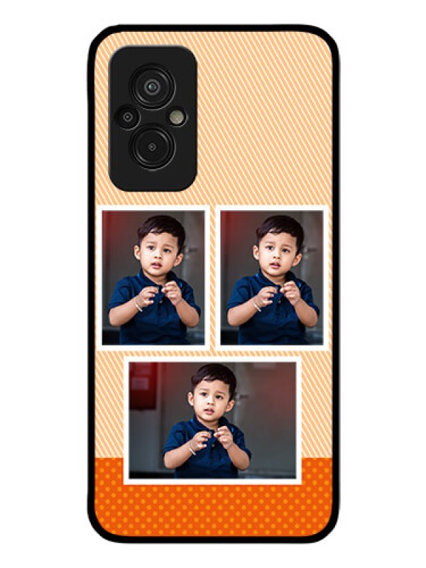 Custom Xiaomi Redmi 11 Prime 4G Photo Printing on Glass Case - Bulk Photos Upload Design