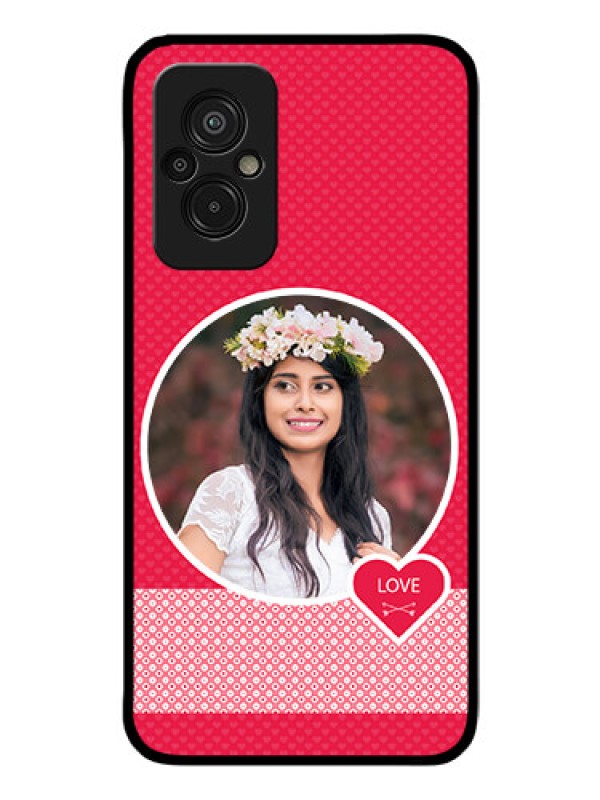 Custom Xiaomi Redmi 11 Prime 4G Personalised Glass Phone Case - Pink Pattern Design