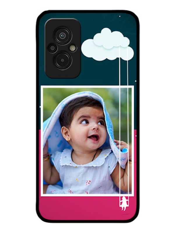 Custom Xiaomi Redmi 11 Prime 4G Custom Glass Phone Case - Cute Girl with Cloud Design