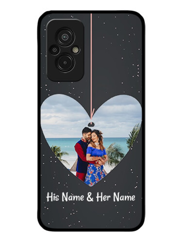 Custom Xiaomi Redmi 11 Prime 4G Custom Glass Phone Case - Hanging Heart Design