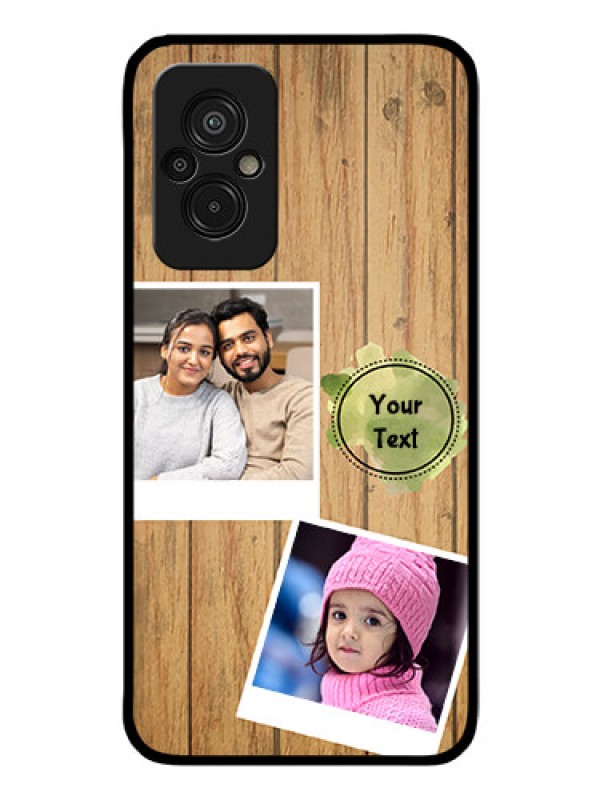 Custom Xiaomi Redmi 11 Prime 4G Custom Glass Phone Case - Wooden Texture Design