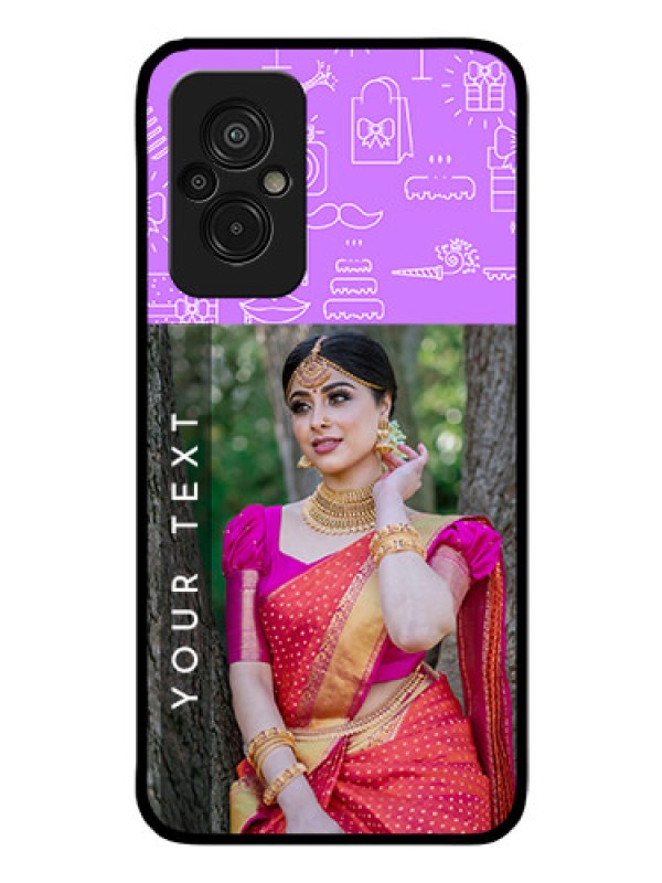 Custom Xiaomi Redmi 11 Prime 4G Custom Glass Mobile Case - Birthday Icons Design