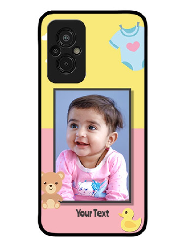 Custom Xiaomi Redmi 11 Prime 4G Photo Printing on Glass Case - Kids 2 Color Design