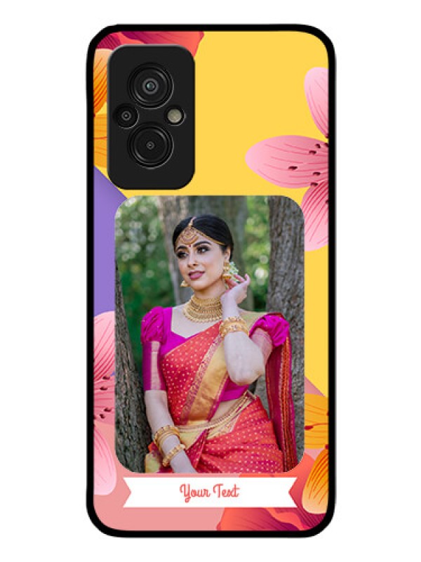 Custom Xiaomi Redmi 11 Prime 4G Custom Glass Mobile Case - 3 Image With Vintage Floral Design