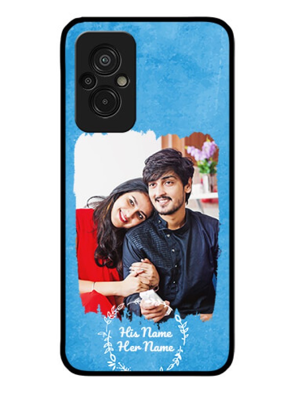 Custom Redmi11 Prime 4G Custom Glass Phone Case - Blue Color Vintage Design