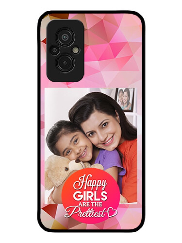 Custom Xiaomi Redmi 11 Prime 4G Photo Printing on Glass Case - Abstract Triangle Design