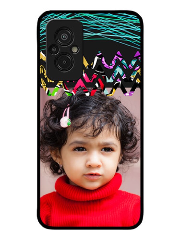 Custom Xiaomi Redmi 11 Prime 4G Personalized Glass Phone Case - Neon Abstract Design