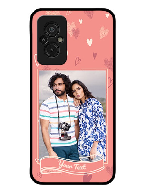 Custom Xiaomi Redmi 11 Prime 4G Custom Glass Phone Case - Love doodle art Design