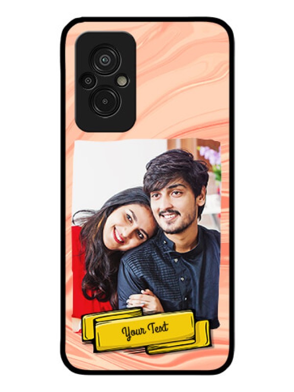 Custom Xiaomi Redmi 11 Prime 4G Personalized Glass Phone Case - Marble Texture Design