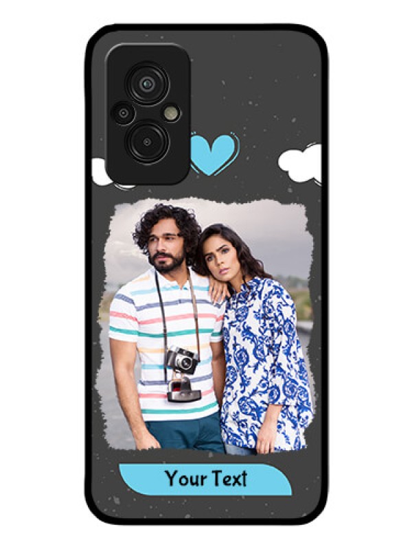 Custom Xiaomi Redmi 11 Prime 4G Custom Glass Phone Case - Splashes with love doodles Design