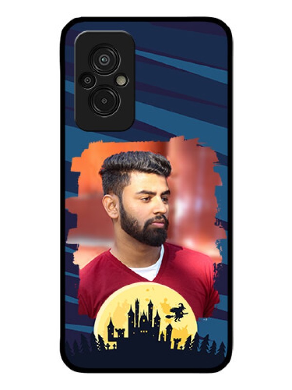 Custom Xiaomi Redmi 11 Prime 4G Photo Printing on Glass Case - Halloween Witch Design