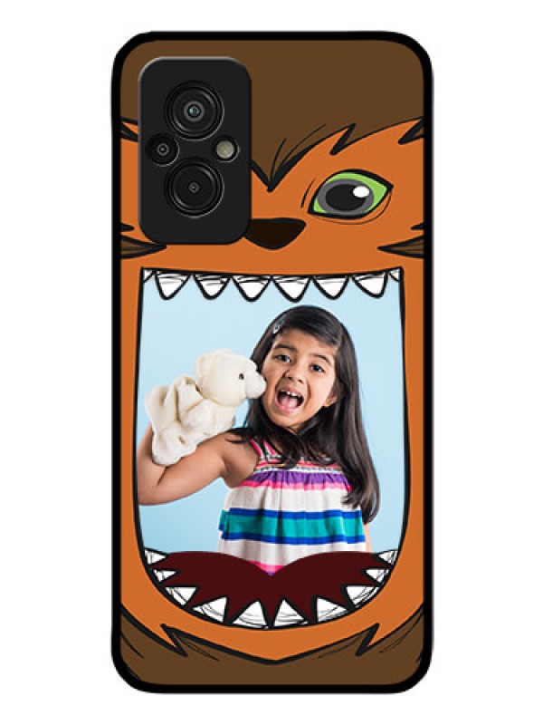 Custom Xiaomi Redmi 11 Prime 4G Photo Printing on Glass Case - Owl Monster Back Case Design