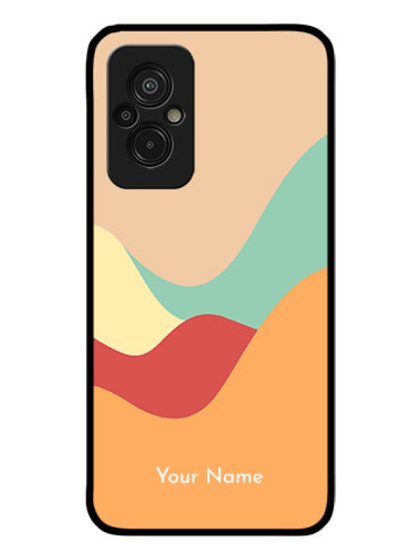 Custom Xiaomi Redmi 11 Prime 4G Personalized Glass Phone Case - Ocean Waves Multi-colour Design