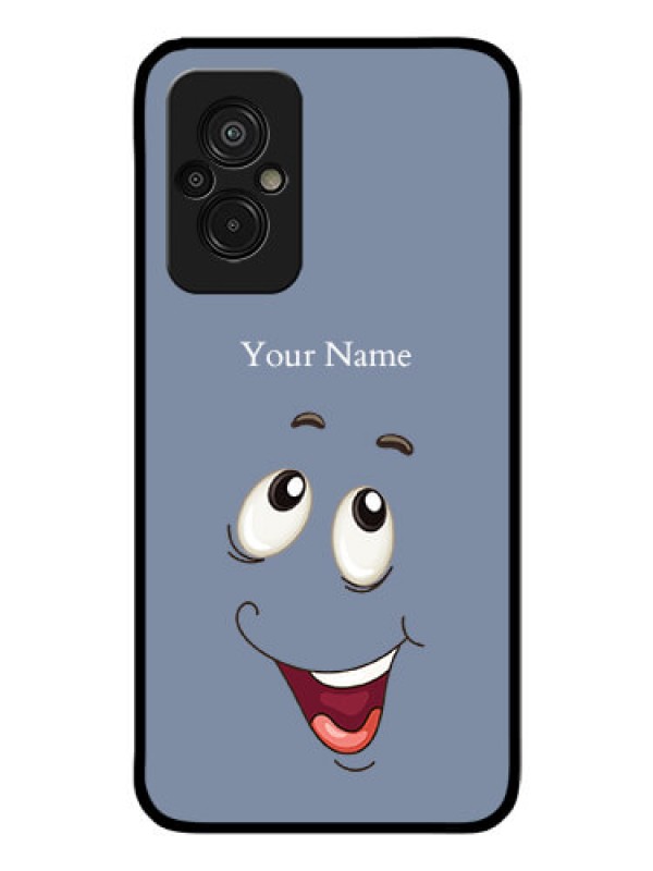 Custom Xiaomi Redmi 11 Prime 4G Photo Printing on Glass Case - Laughing Cartoon Face Design