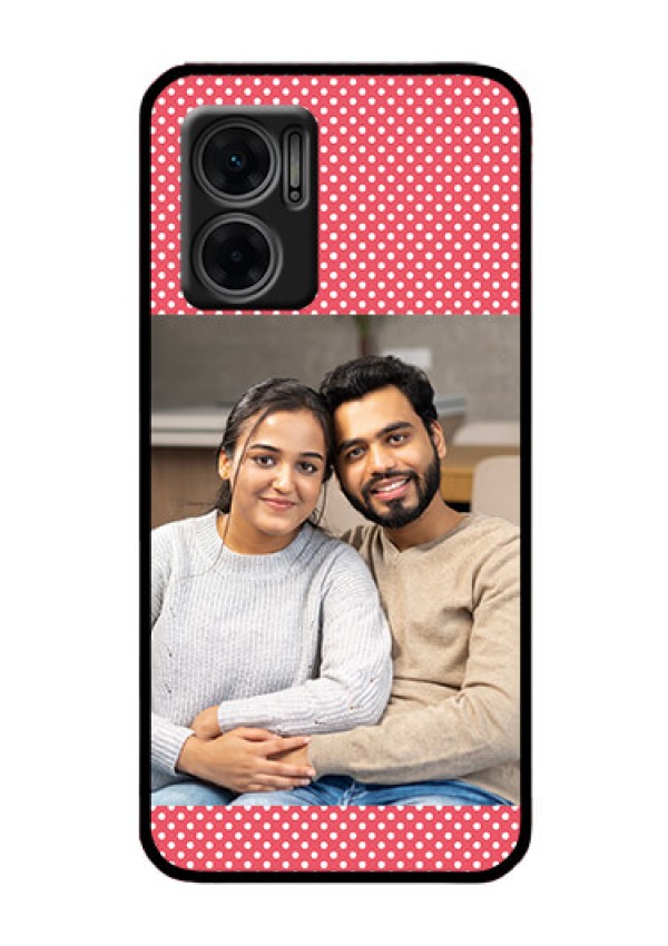 Xiaomi Redmi 11 Prime 5G Custom Glass Phone Case - White Dotted Design